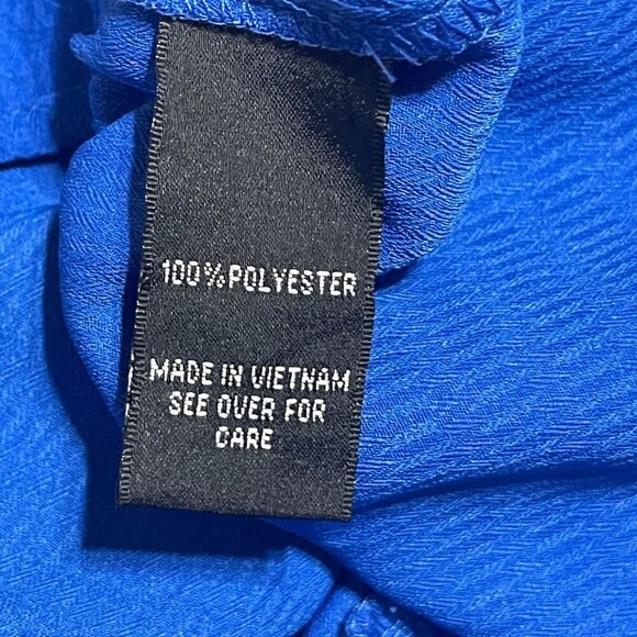 New Brannan Swing Dress Ruffle Hem Cobalt Blue Size L Large - Picture 6 of 7